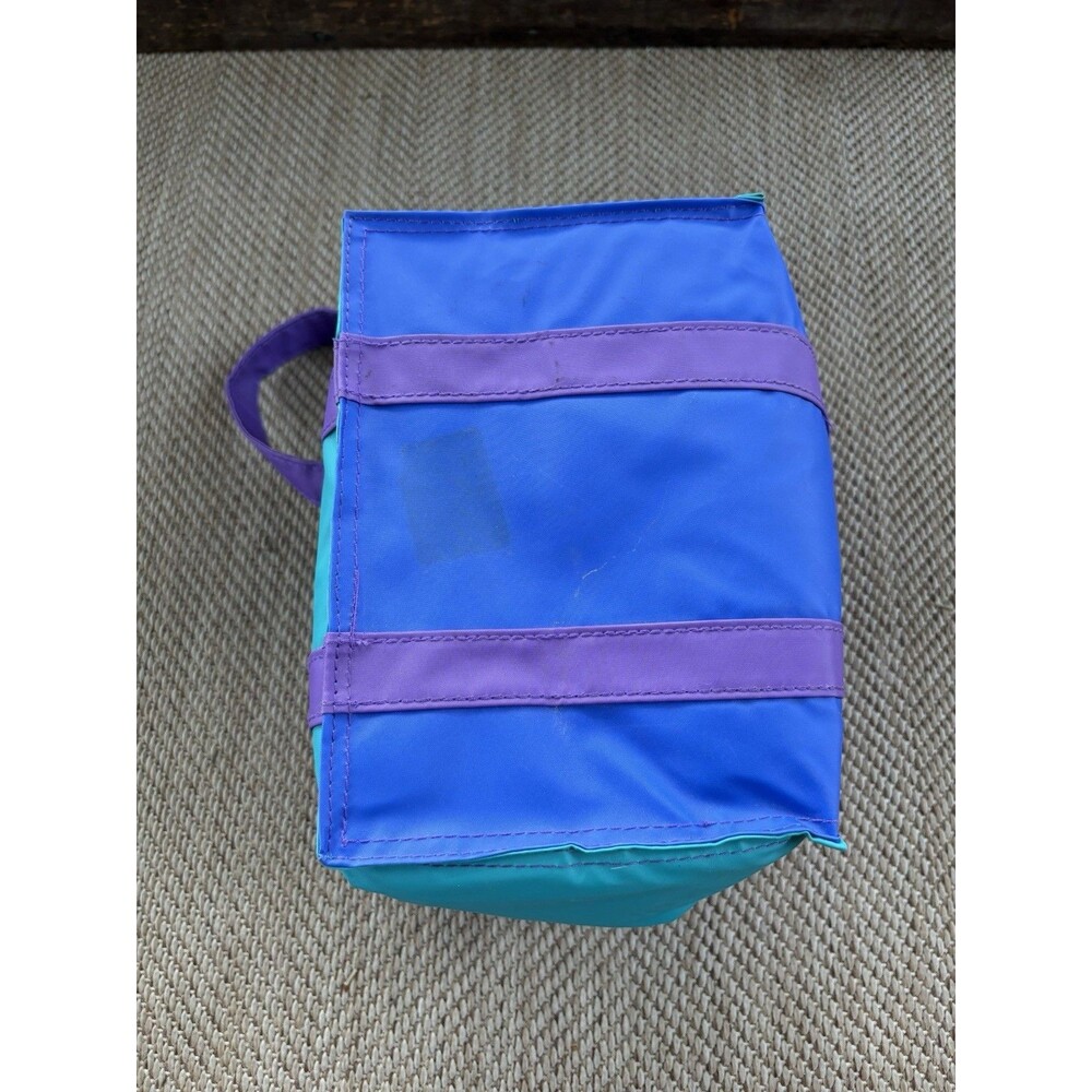 Thermos‎ Brand Cooler 1990's Vintage Teal Purple Soft Pack 10"x7"x7" - Picture 10 of 13